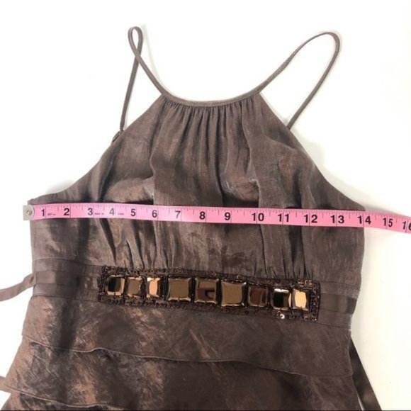 Adrianna Papell tiered layered jewel formal dress - Picture 3 of 8